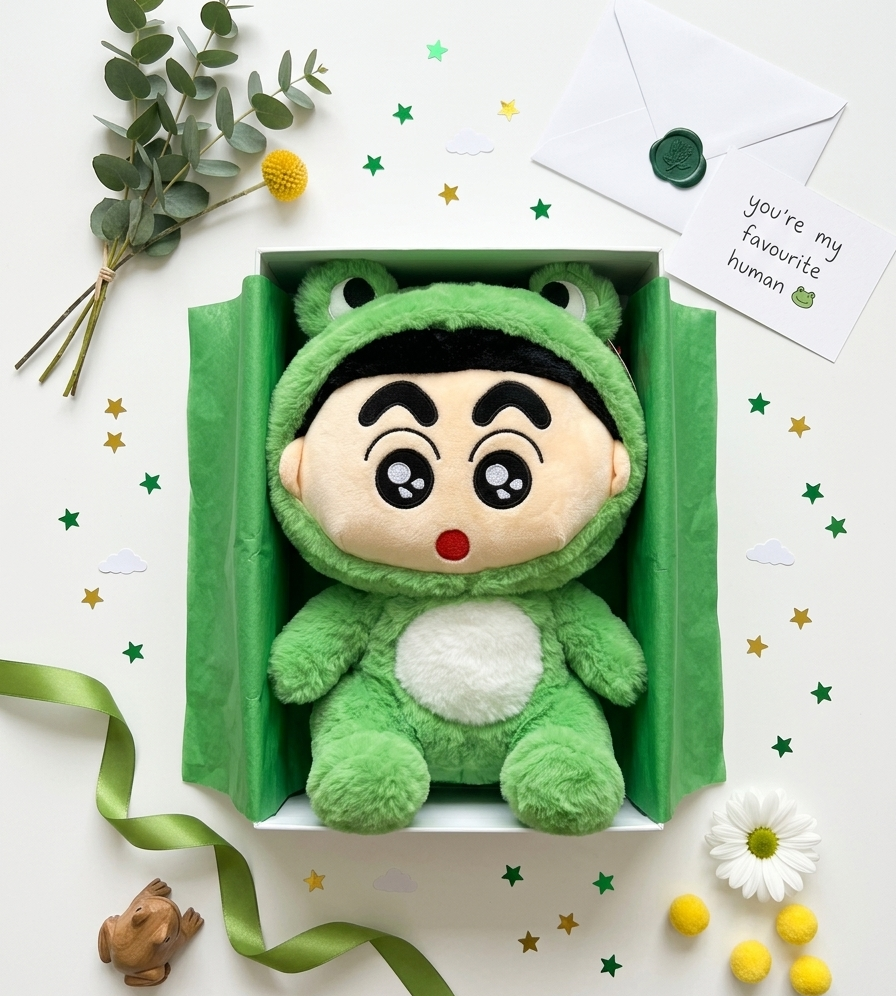Shin-chan — Frog Costume Plush