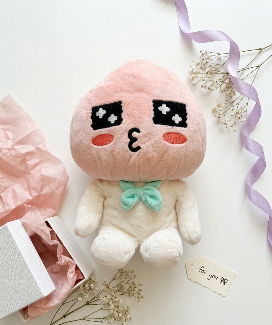 Apeach Kiss Plush — Kakao Friends