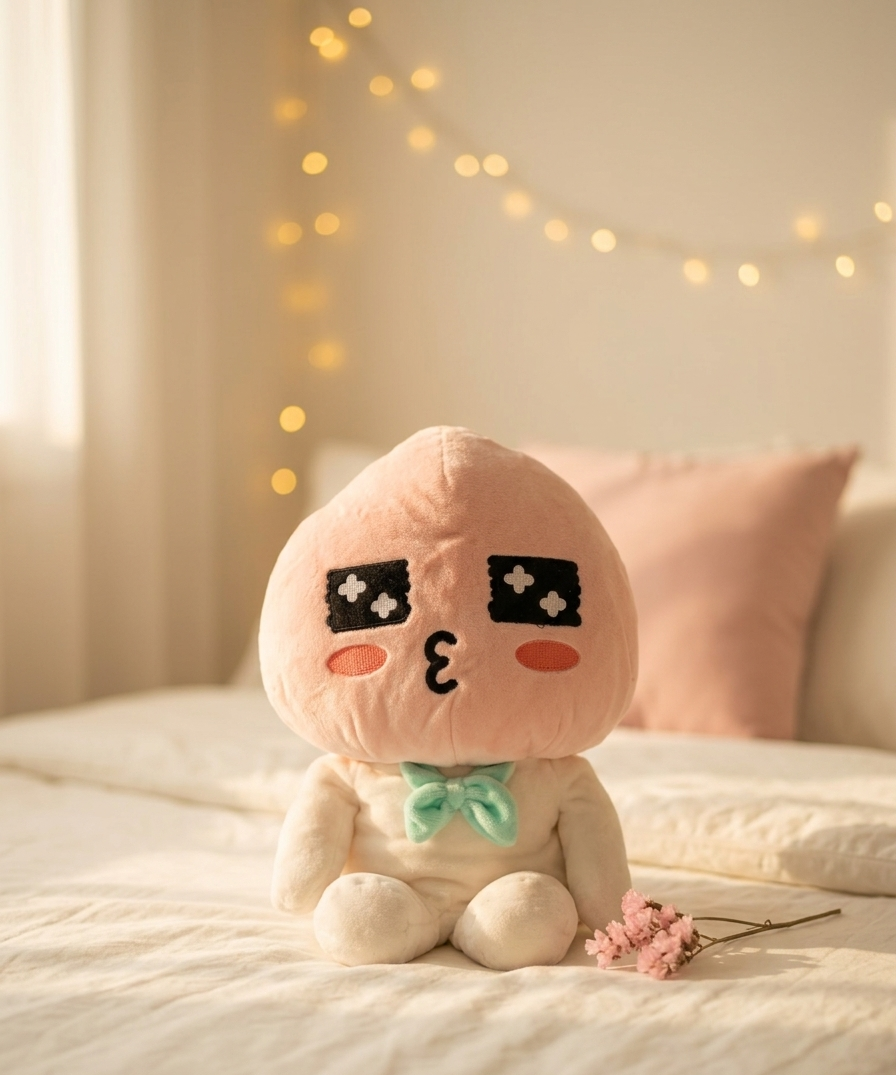 Apeach Kiss Plush — Kakao Friends